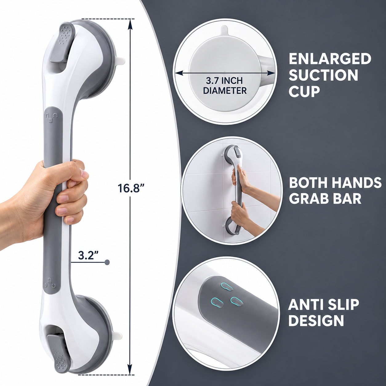 RawLine® Shower Grab Bar