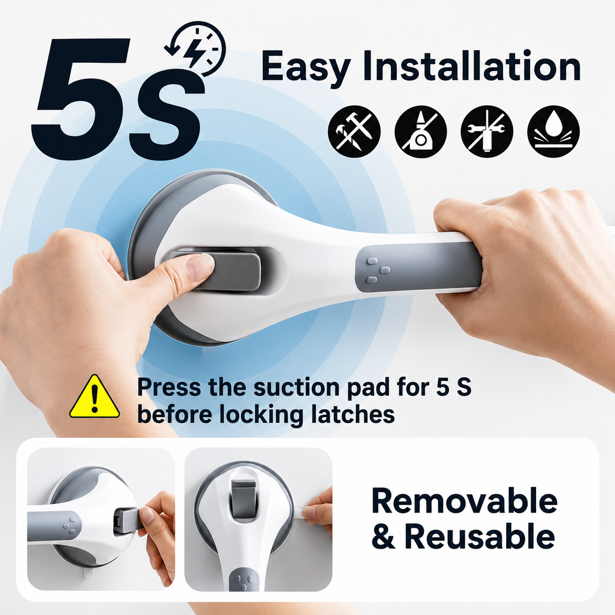 RawLine® Shower Grab Bar